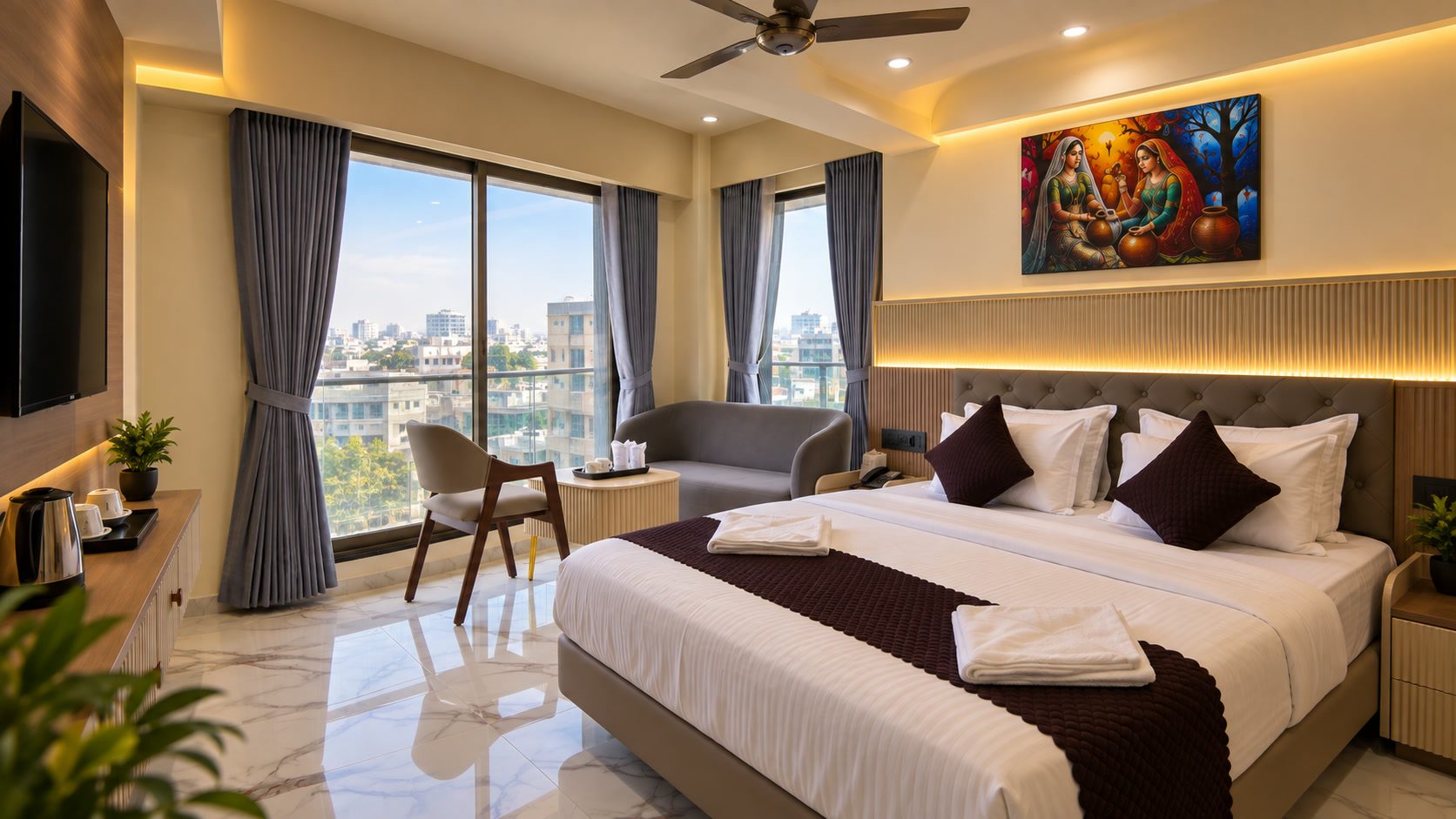 Warm room interior